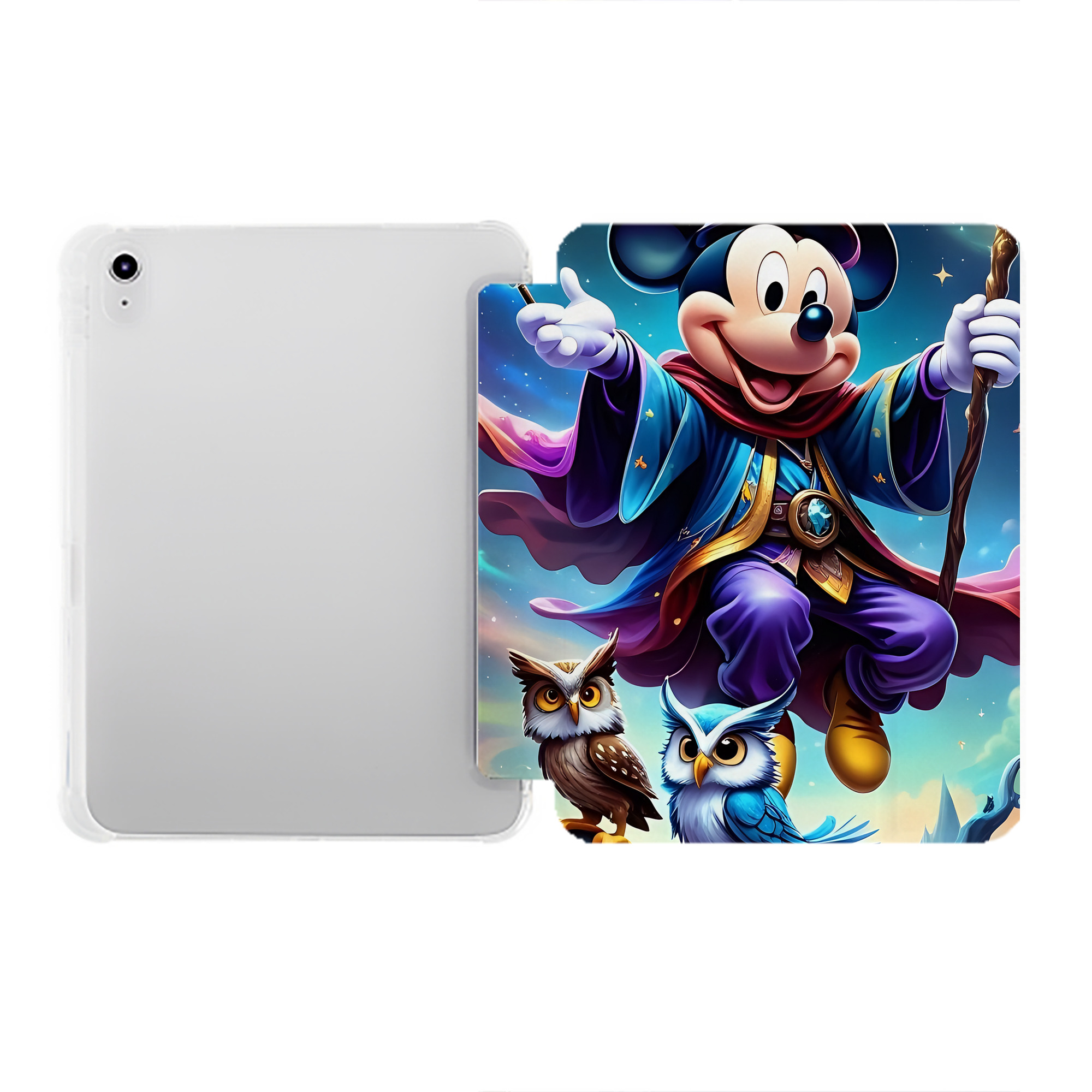 （画像用） ミッキーマウス Mickey Mouse IPad ケース ペン収納付き 三つ折りスタンド PUレザー×シリコン 対応機種9.5/10.5/10.9インチ